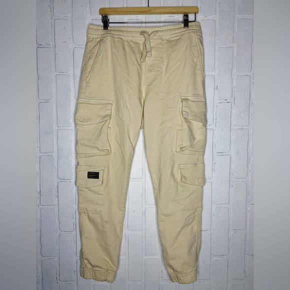 Zara Pants Zara Mens Stacked Pocket Skinny Jogger Cargo Pant Tan